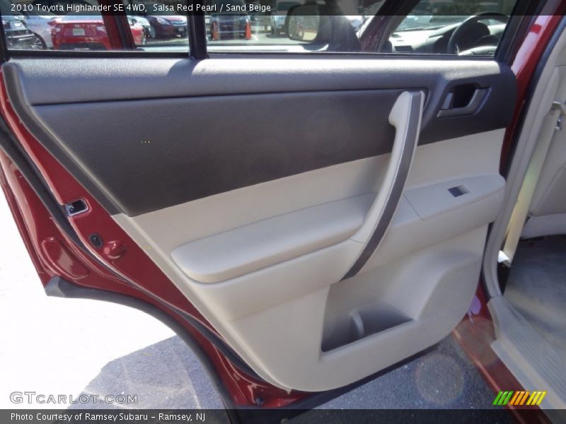 Salsa Red Pearl / Sand Beige 2010 Toyota Highlander SE 4WD