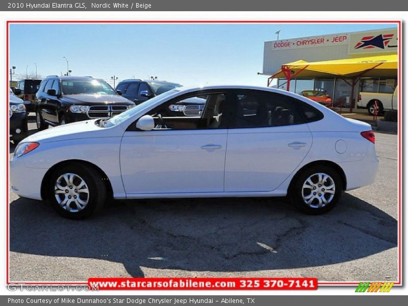 Nordic White / Beige 2010 Hyundai Elantra GLS