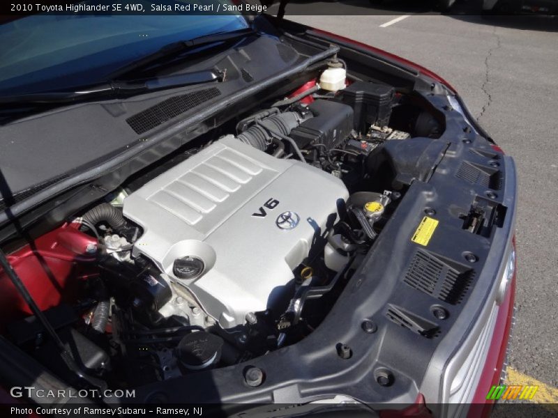 Salsa Red Pearl / Sand Beige 2010 Toyota Highlander SE 4WD