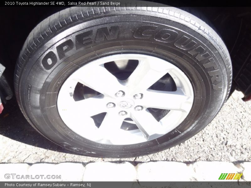 Salsa Red Pearl / Sand Beige 2010 Toyota Highlander SE 4WD