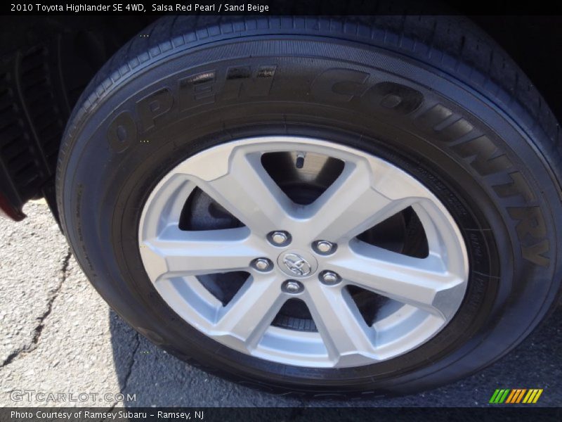 Salsa Red Pearl / Sand Beige 2010 Toyota Highlander SE 4WD