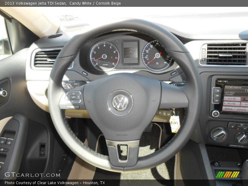 Candy White / Cornsilk Beige 2013 Volkswagen Jetta TDI Sedan
