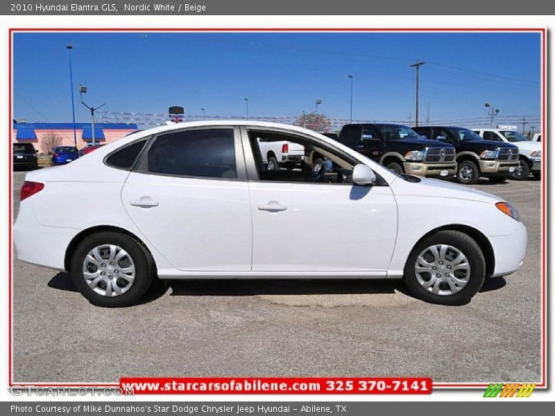 Nordic White / Beige 2010 Hyundai Elantra GLS
