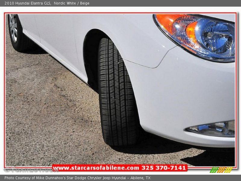 Nordic White / Beige 2010 Hyundai Elantra GLS