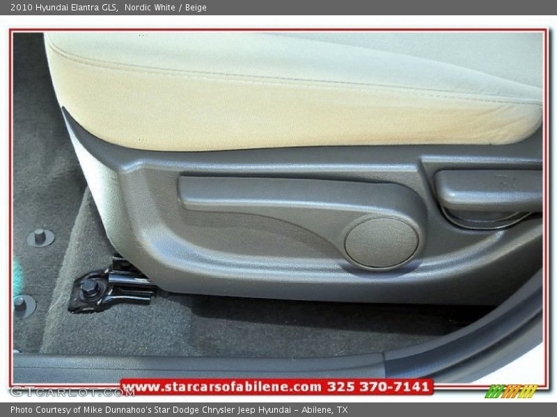 Nordic White / Beige 2010 Hyundai Elantra GLS