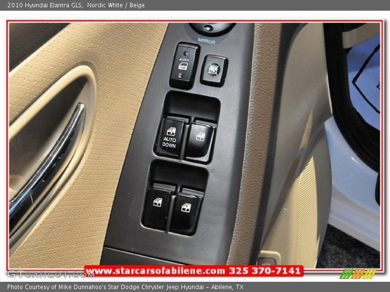 Nordic White / Beige 2010 Hyundai Elantra GLS