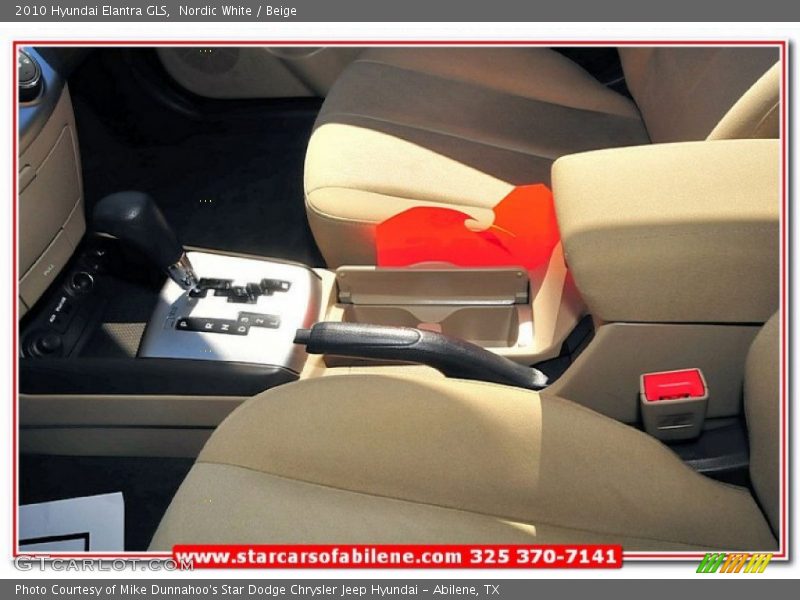 Nordic White / Beige 2010 Hyundai Elantra GLS