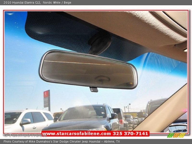 Nordic White / Beige 2010 Hyundai Elantra GLS