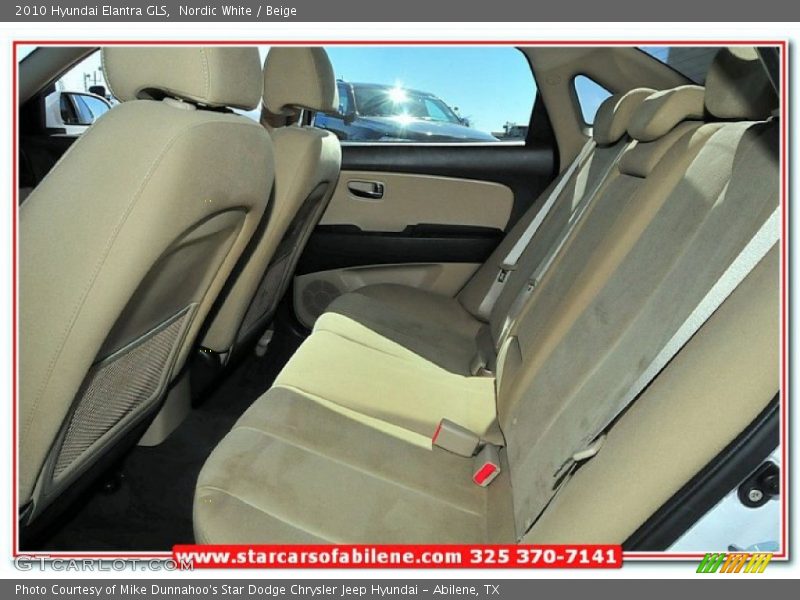 Nordic White / Beige 2010 Hyundai Elantra GLS
