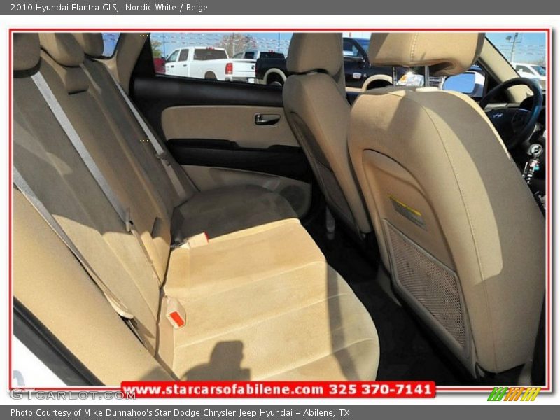 Nordic White / Beige 2010 Hyundai Elantra GLS