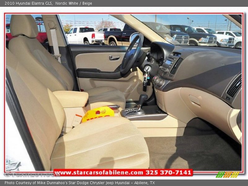 Nordic White / Beige 2010 Hyundai Elantra GLS