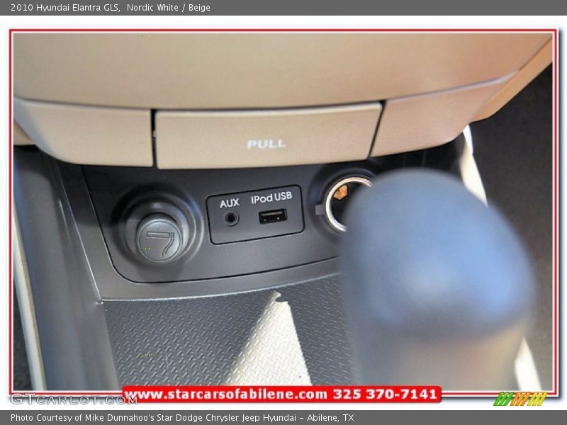 Nordic White / Beige 2010 Hyundai Elantra GLS