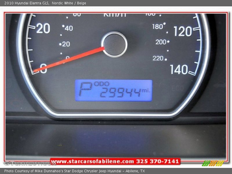 Nordic White / Beige 2010 Hyundai Elantra GLS