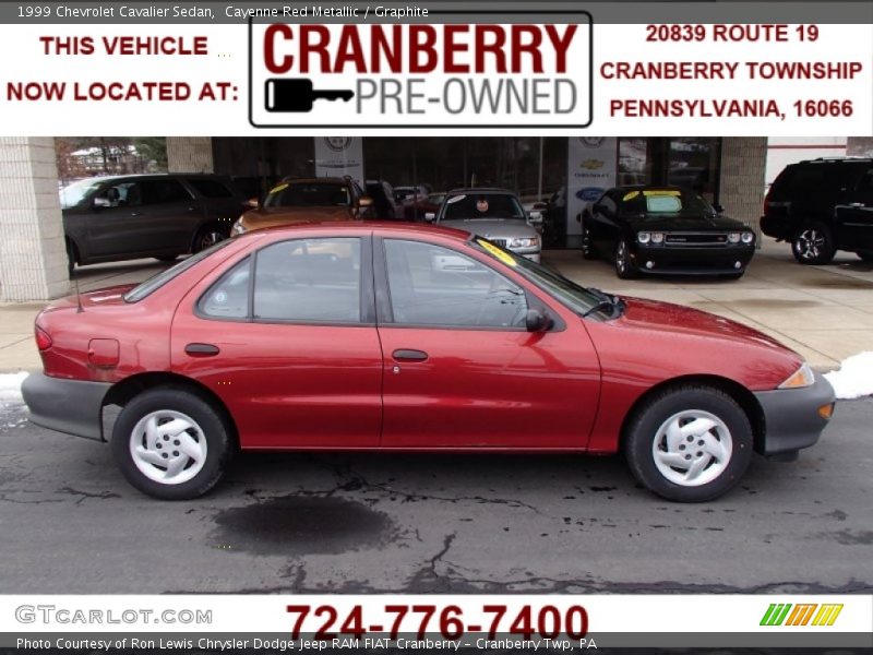 Cayenne Red Metallic / Graphite 1999 Chevrolet Cavalier Sedan