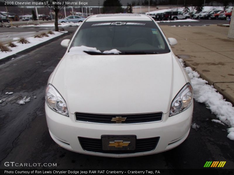 White / Neutral Beige 2008 Chevrolet Impala LT
