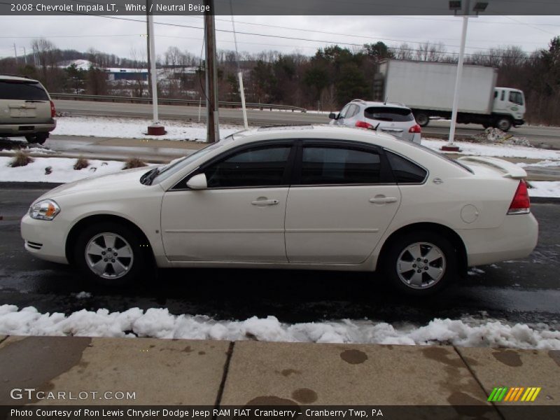 White / Neutral Beige 2008 Chevrolet Impala LT