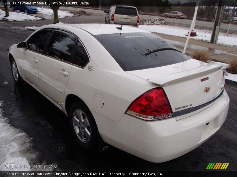 White / Neutral Beige 2008 Chevrolet Impala LT