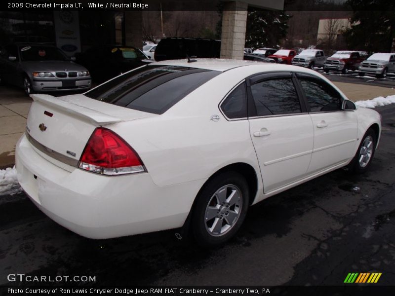 White / Neutral Beige 2008 Chevrolet Impala LT
