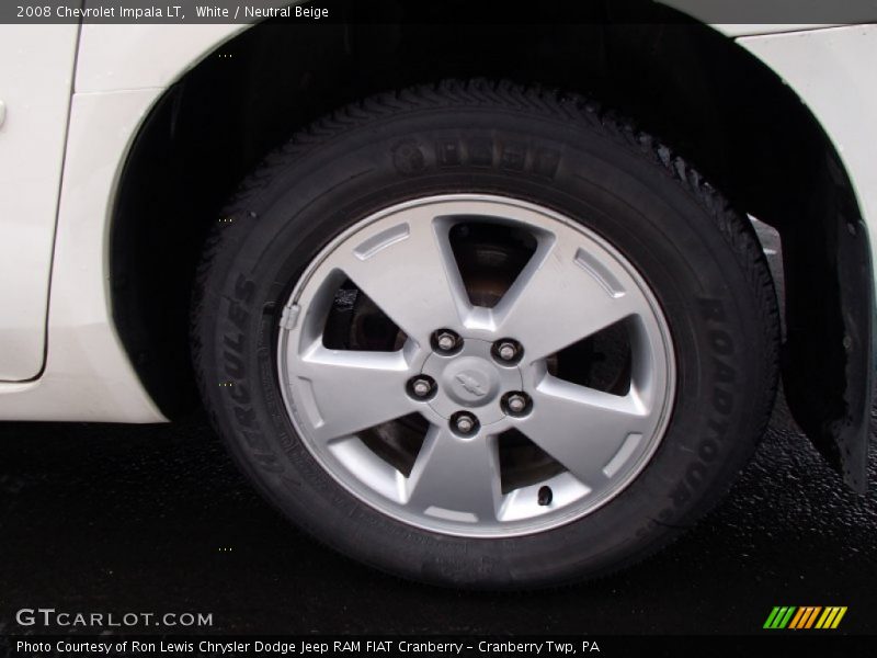White / Neutral Beige 2008 Chevrolet Impala LT