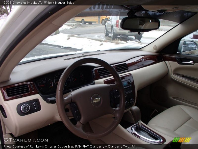 White / Neutral Beige 2008 Chevrolet Impala LT