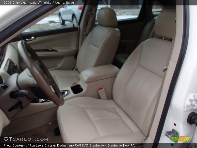 White / Neutral Beige 2008 Chevrolet Impala LT