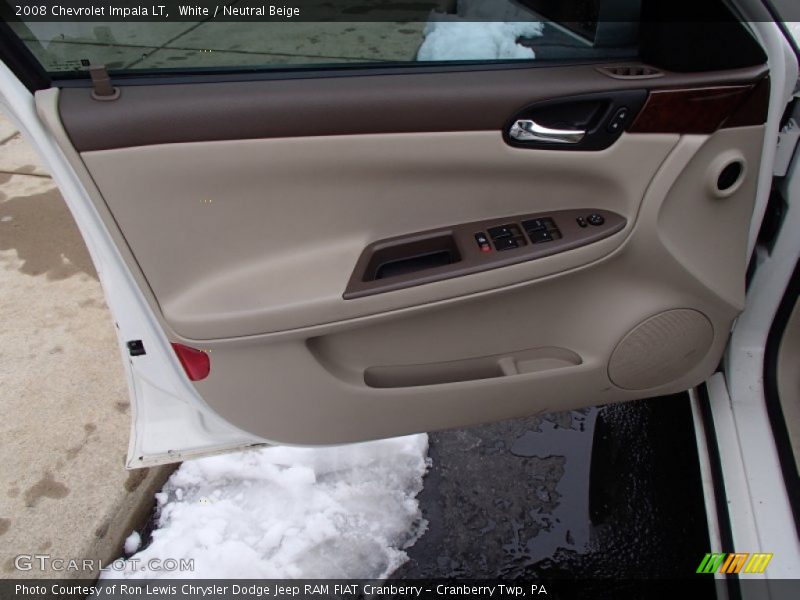 White / Neutral Beige 2008 Chevrolet Impala LT