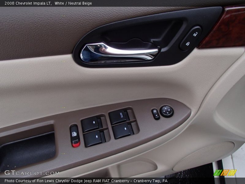 White / Neutral Beige 2008 Chevrolet Impala LT