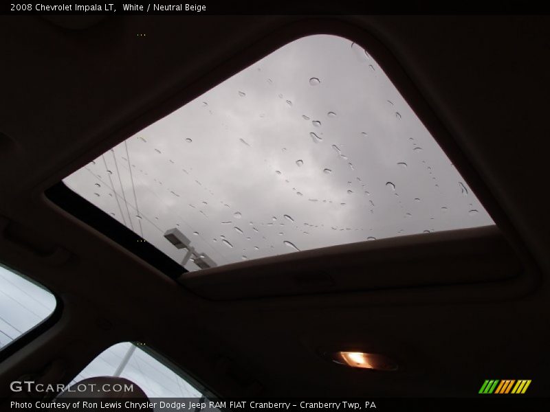 White / Neutral Beige 2008 Chevrolet Impala LT