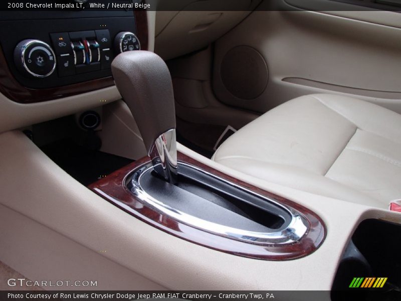 White / Neutral Beige 2008 Chevrolet Impala LT
