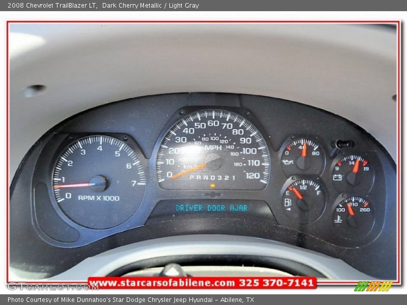 Dark Cherry Metallic / Light Gray 2008 Chevrolet TrailBlazer LT