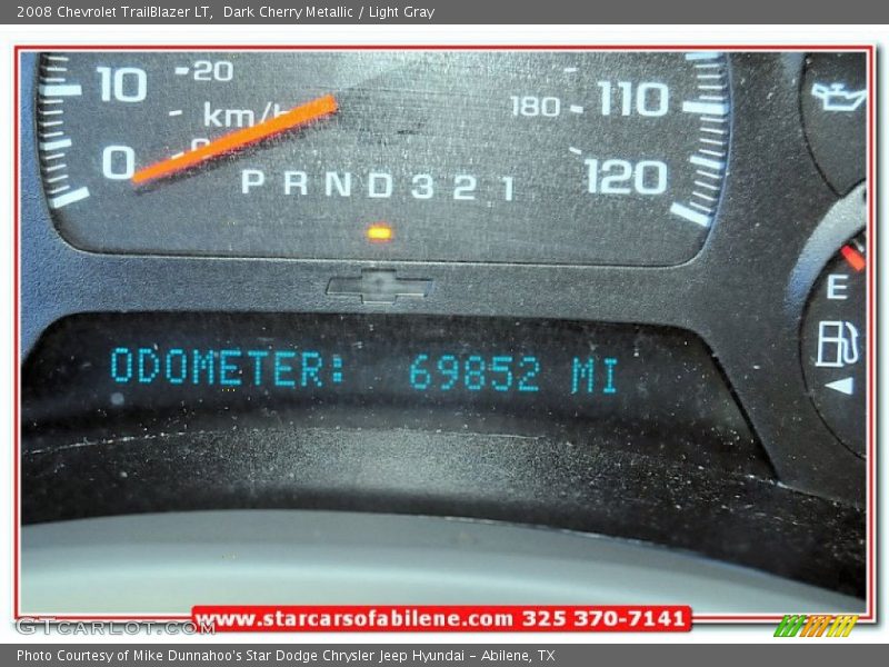 Dark Cherry Metallic / Light Gray 2008 Chevrolet TrailBlazer LT
