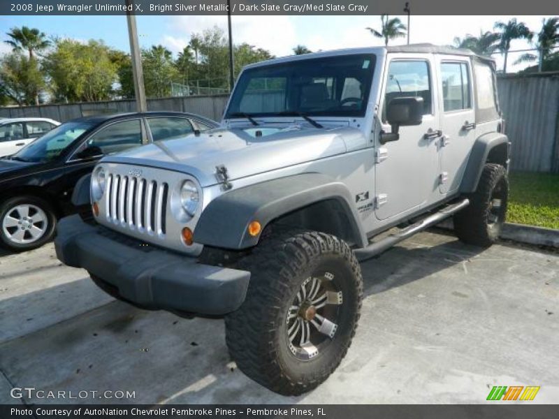 Bright Silver Metallic / Dark Slate Gray/Med Slate Gray 2008 Jeep Wrangler Unlimited X