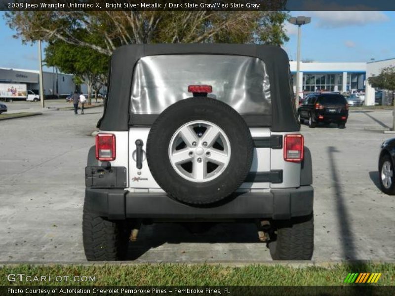 Bright Silver Metallic / Dark Slate Gray/Med Slate Gray 2008 Jeep Wrangler Unlimited X