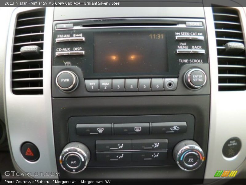 Controls of 2013 Frontier SV V6 Crew Cab 4x4