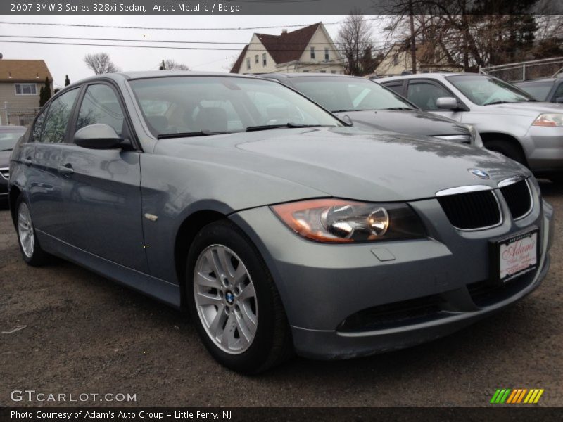 Arctic Metallic / Beige 2007 BMW 3 Series 328xi Sedan