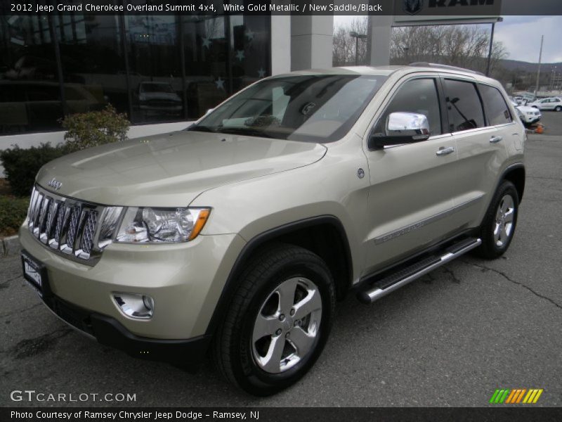 White Gold Metallic / New Saddle/Black 2012 Jeep Grand Cherokee Overland Summit 4x4
