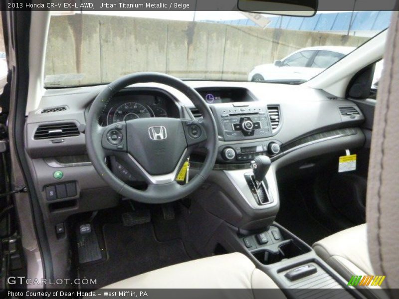 Urban Titanium Metallic / Beige 2013 Honda CR-V EX-L AWD