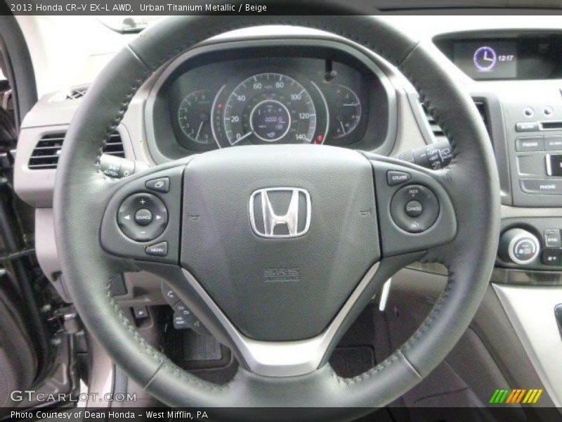 Urban Titanium Metallic / Beige 2013 Honda CR-V EX-L AWD