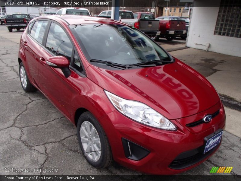 Ruby Red / Charcoal Black 2013 Ford Fiesta SE Hatchback