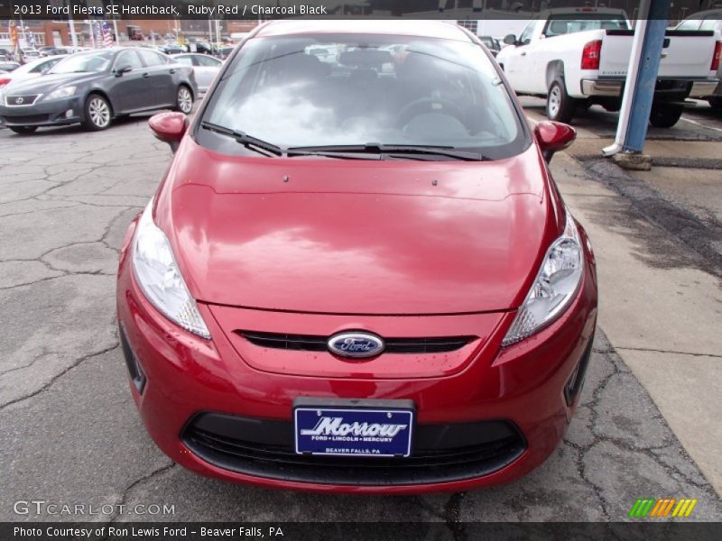 Ruby Red / Charcoal Black 2013 Ford Fiesta SE Hatchback