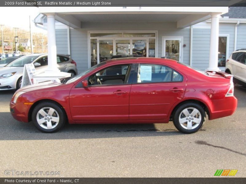 Redfire Metallic / Medium Light Stone 2009 Ford Fusion SE