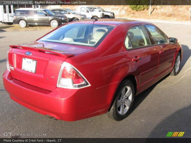 Redfire Metallic / Medium Light Stone 2009 Ford Fusion SE