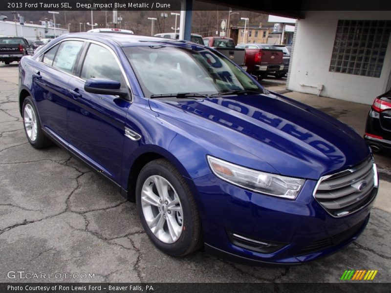 Deep Impact Blue Metallic / Dune 2013 Ford Taurus SEL