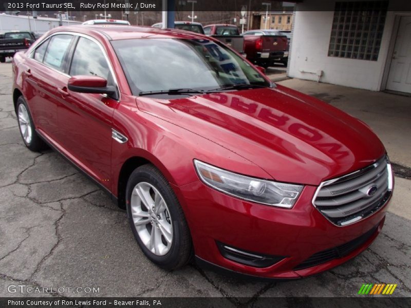 Ruby Red Metallic / Dune 2013 Ford Taurus SEL
