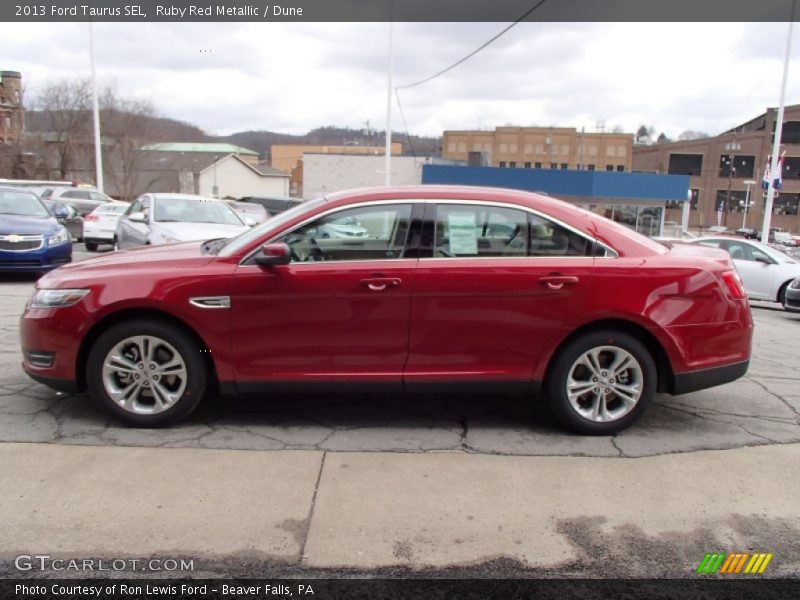 Ruby Red Metallic / Dune 2013 Ford Taurus SEL