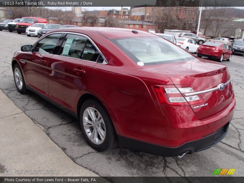 Ruby Red Metallic / Dune 2013 Ford Taurus SEL