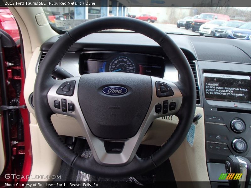 Ruby Red Metallic / Dune 2013 Ford Taurus SEL
