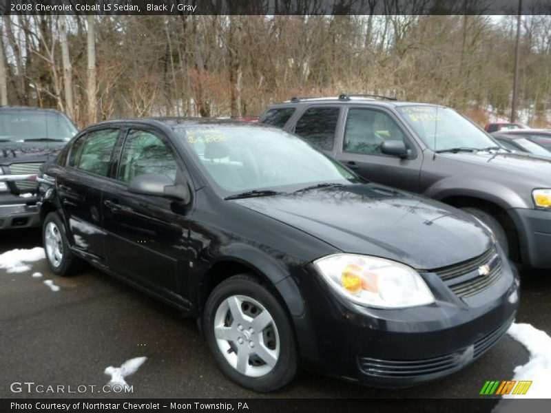 Black / Gray 2008 Chevrolet Cobalt LS Sedan