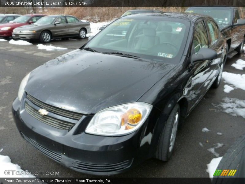 Black / Gray 2008 Chevrolet Cobalt LS Sedan