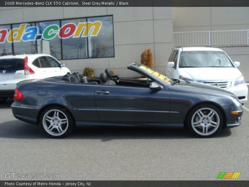 Steel Grey Metallic / Black 2008 Mercedes-Benz CLK 550 Cabriolet